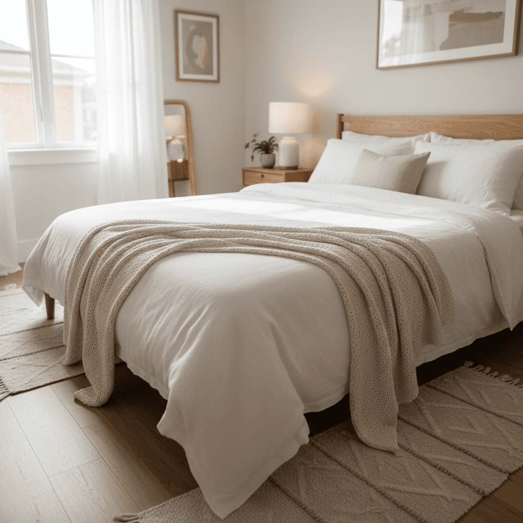 Clean, comfortable bedroom in independent living home